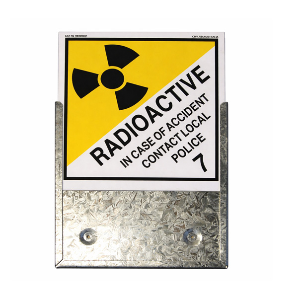 Hazard label metal- vehicle fixed